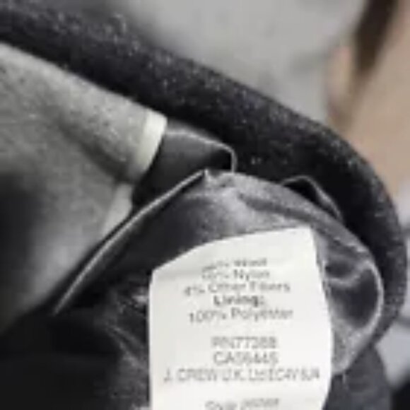 J. Crew Colorblock Funnel Neck Coat Wool Jacket Size 4 - Picture 6 of 8